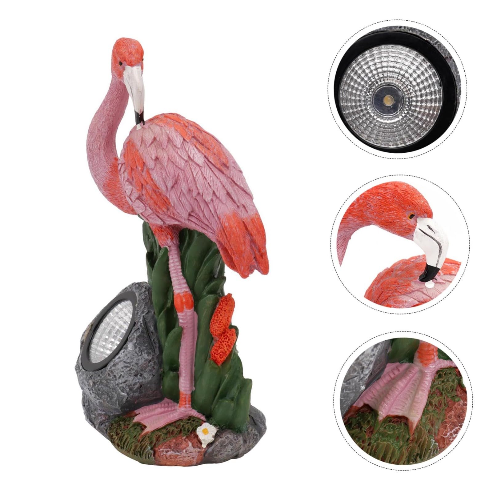 1 Kreatywny Flamingo Dekoracja Ogrodowa Energię Słoneczną Różowy Ornament Do Ogrodu Idealny Do Ogrodu Dziedzińca Wnętrza