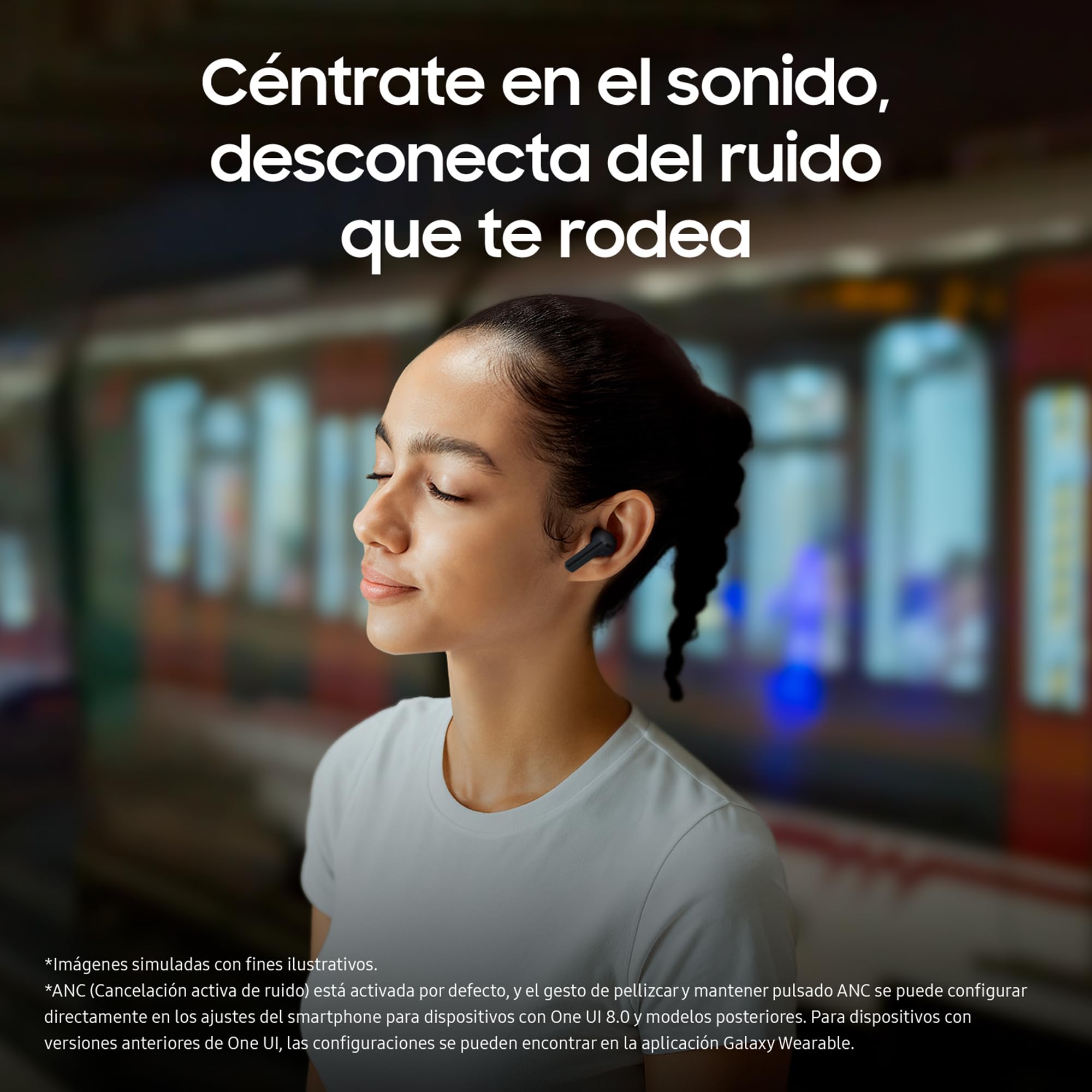Samsung Galaxy Buds3 FE, Auriculares Inalámbricos, Audio 360, Cancelación de Ruido y Llamadas Claras, Función Gemini AI, Negro, Garantía del Fabricante 3 Años + 1 Año Extra (Versión Española)
