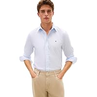 Tommy Hilfiger Uomo Camicia Classic Shirt a Righe, Blu (Sweet Blue/Stripe)