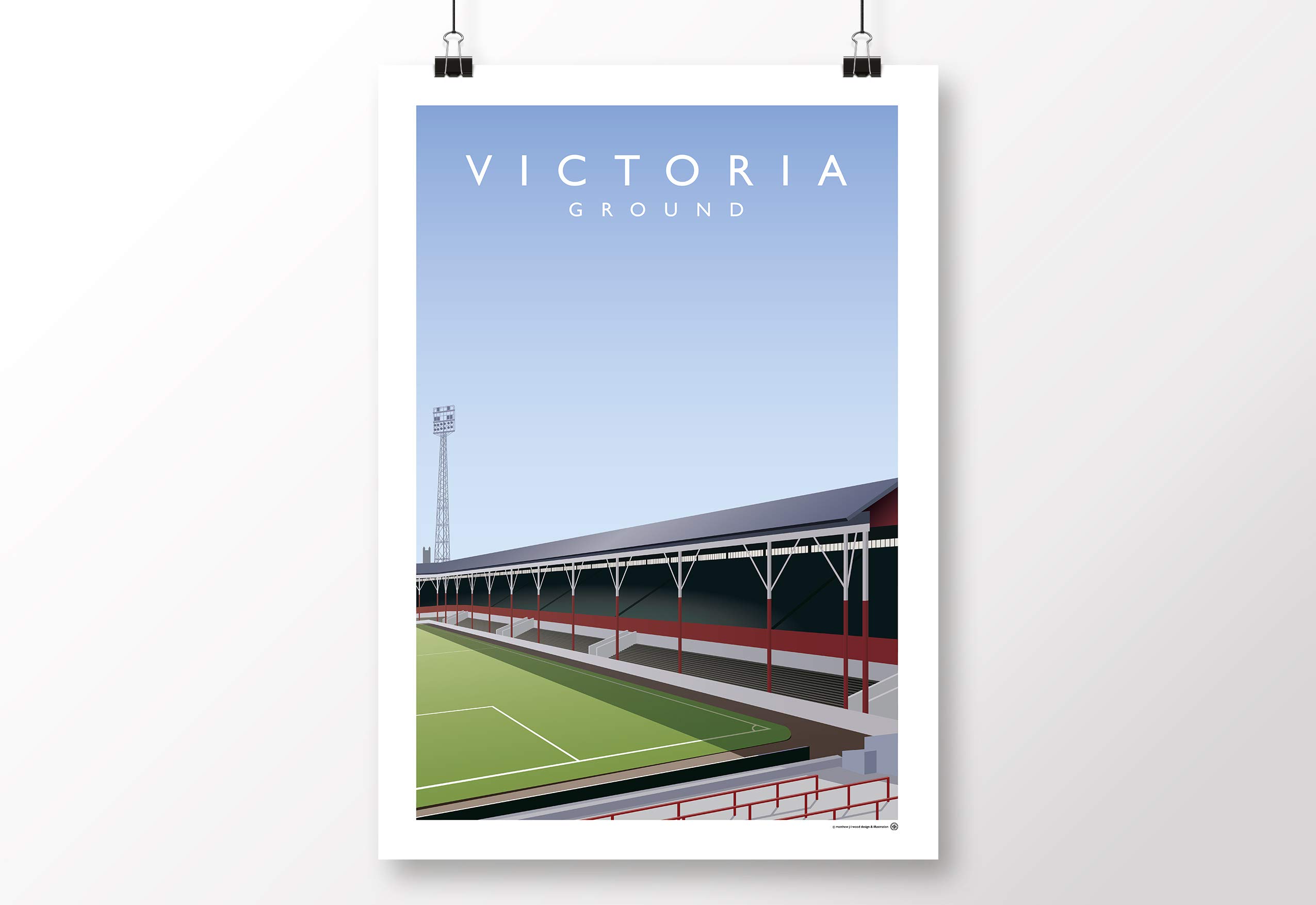 Affiche d'art Victoria Ground édition d'art A3 Stoke City FC impression premium dessin stade