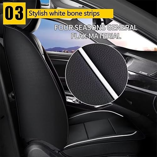 Miniatura 4 de YORKNEIC Fundas de asiento delantero para Nissan Altima 2009-2024 2025 funda de asiento de coche de piel sintética (2 juegos delanteros, negro)