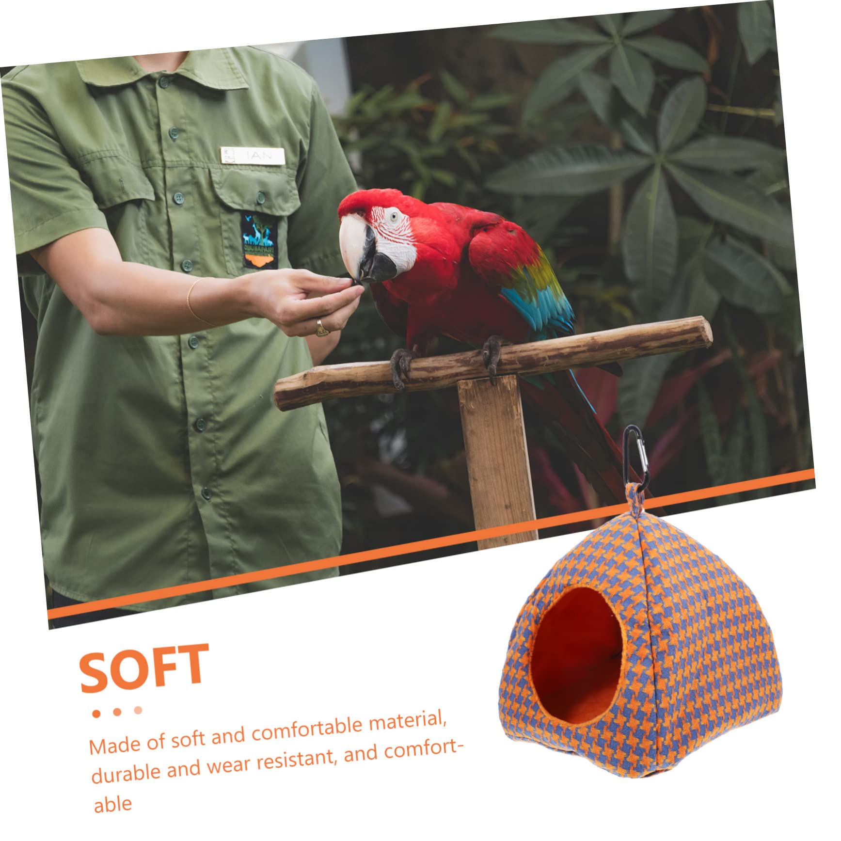 FOMIYES 4 Pièces hamac nid d'oiseau hamac d'hiver Oiseau nid d'oiseau Suspendu Cage Oiseaux nichoir à Oiseaux Suspendu Maison d'oiseau étourneau Perroquet Cage pour Animaux de Compagnie