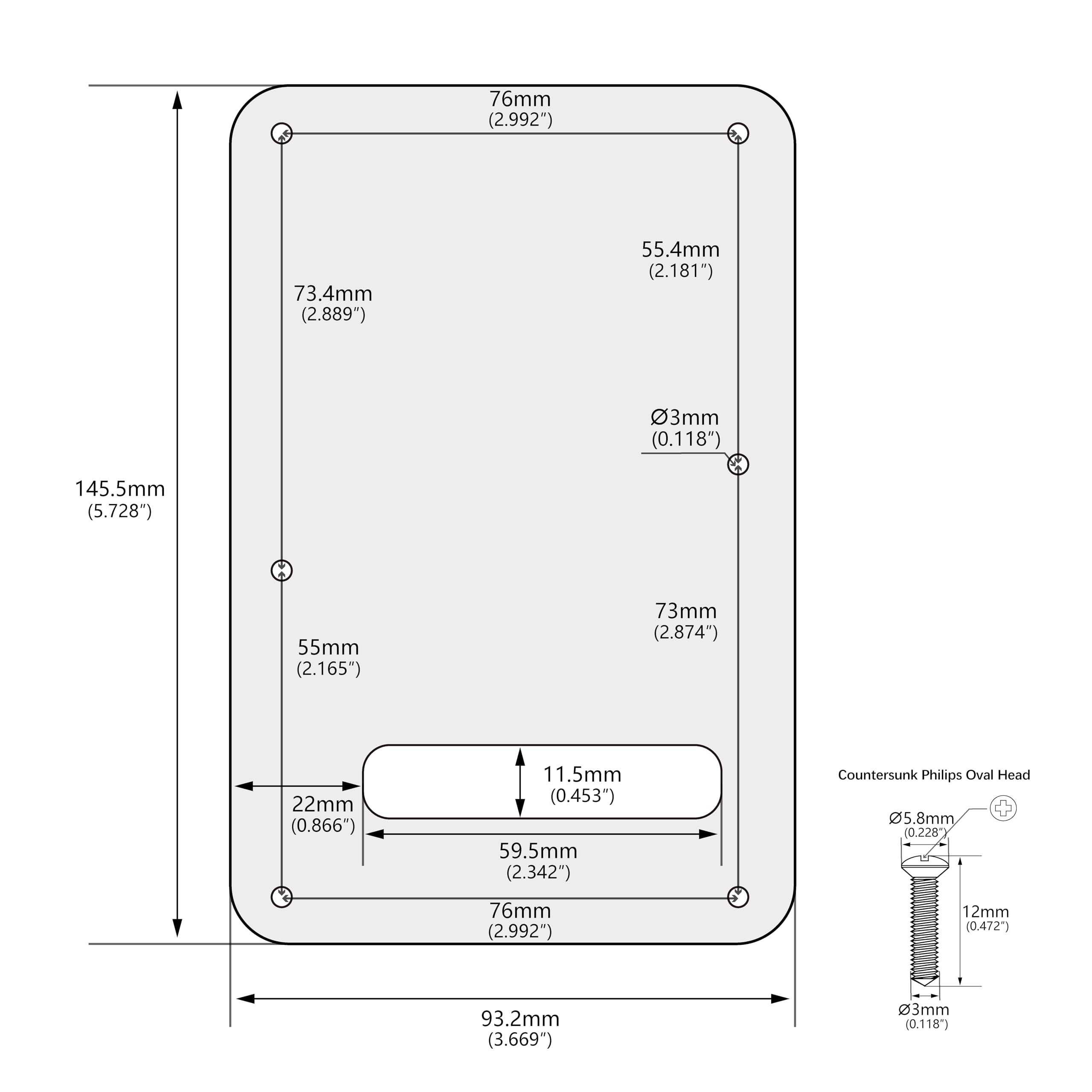 Banworks Electric Guitar 3 Ply Backplate 6-Hole Trem Tremolo Cover for USA/Mexican Standard Strat ST JT/HGB-01 White - Image 2