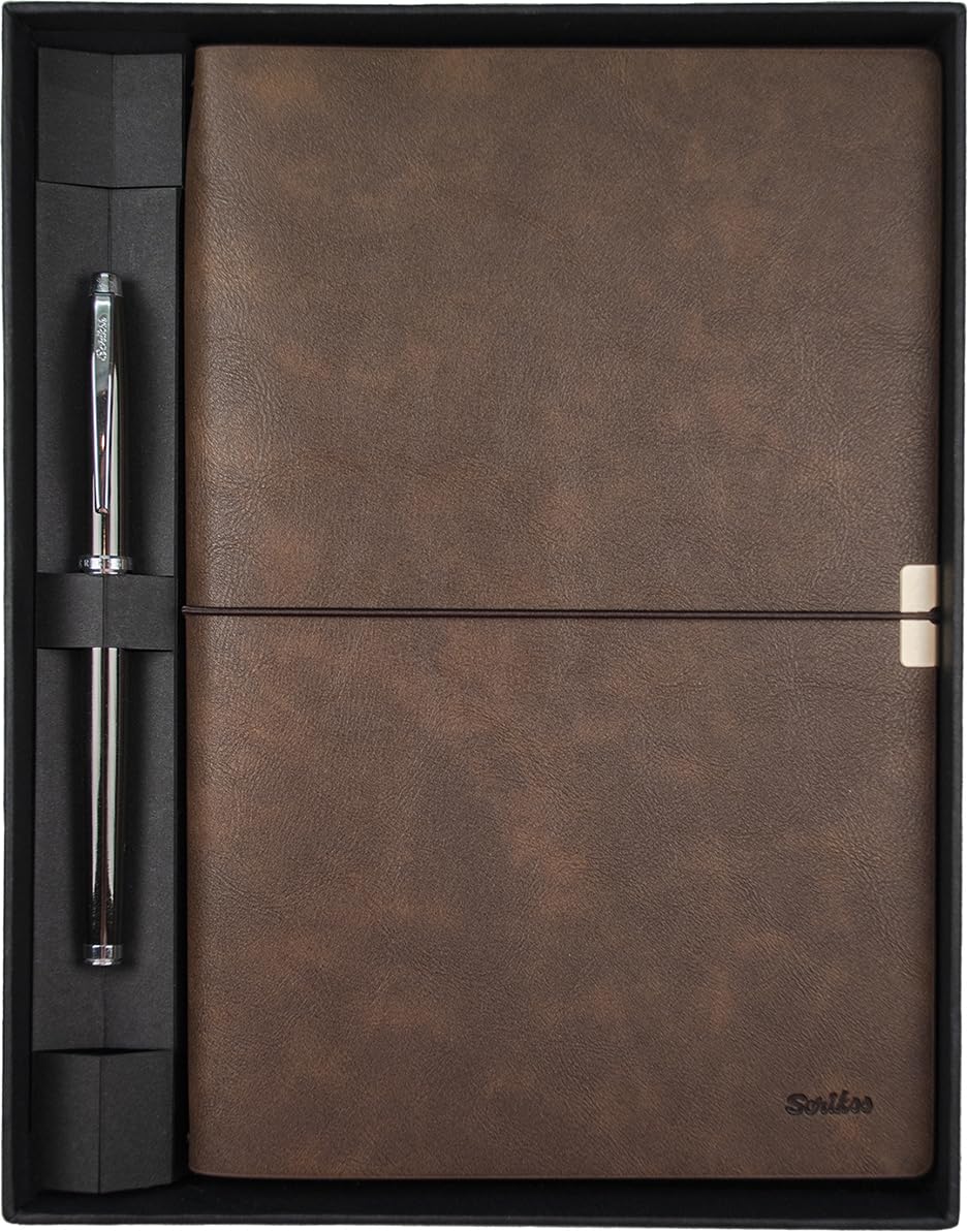 Scrikss SD700-2 Premium Defter Toledo A5 Kahverengi & 800 Roller Titanyum Set