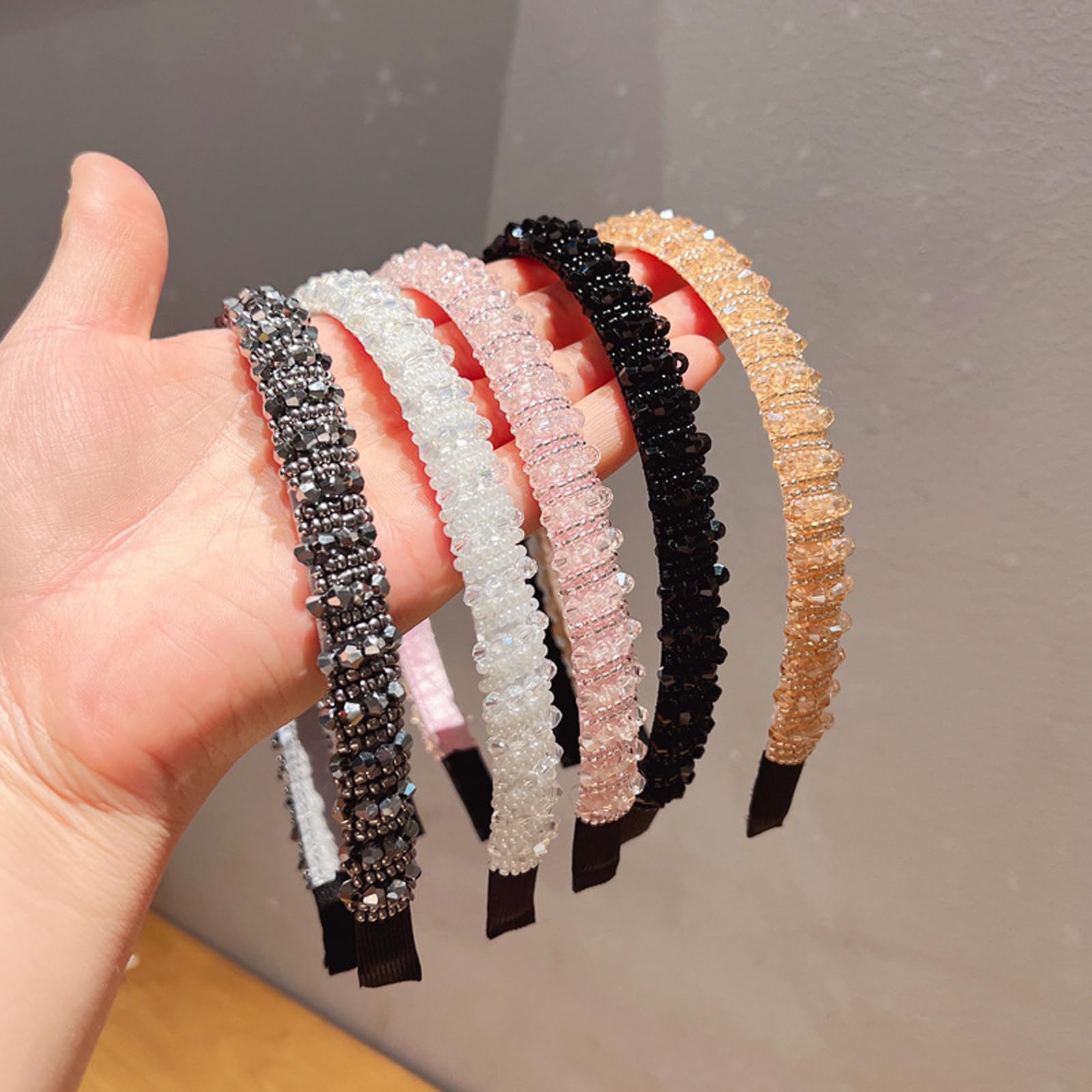 Fascia per capelli gioiello, fasce per capelli ingioiellate da donna,Cerchio per capelli largo scintillante - Copricapo alla moda impreziosito da