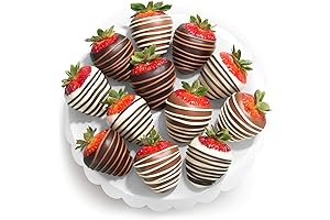 Chocolate Strawberries Covered, 12 Dark/Milk/White Delight