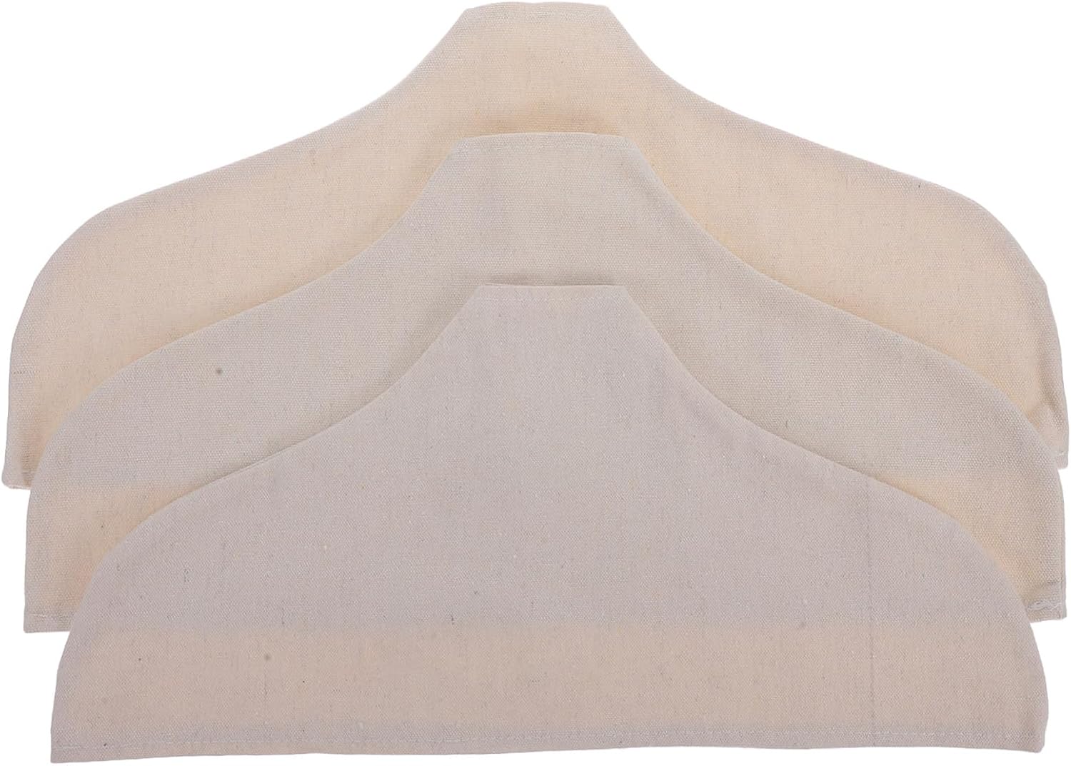 3pcs Linen Nonslip Cloth Hanger Cover for Wardrobe Storage