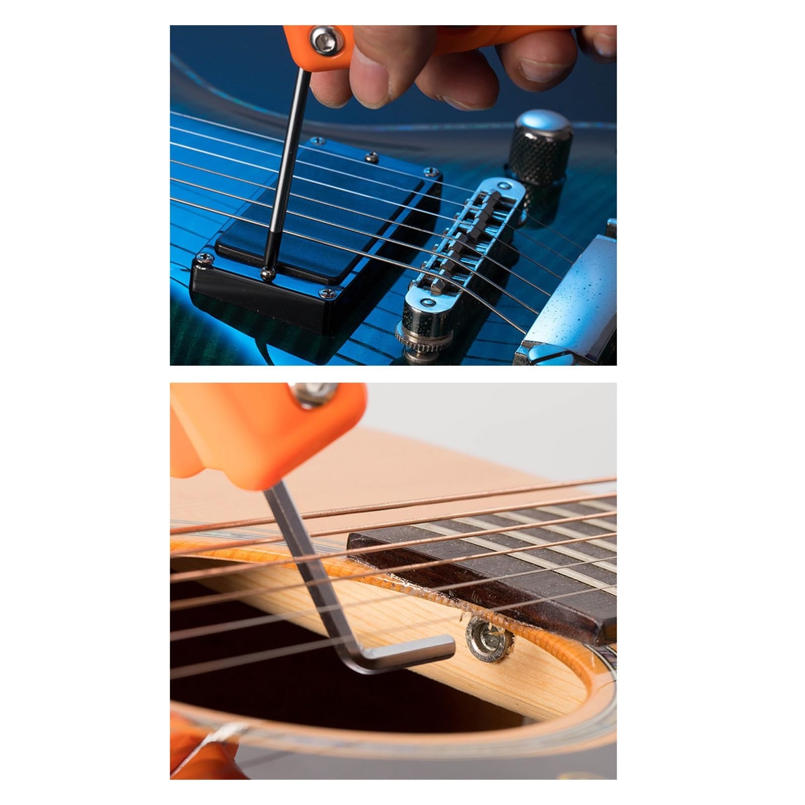 Narzędzia I Akcesoria Do Naprawy Gitar Wielofunkcyjny Zestaw Narzędzi Do Naprawy Gitary I Tworzenia Instrumentów Klucz Do Regulacji Strun Bass(Yellow)