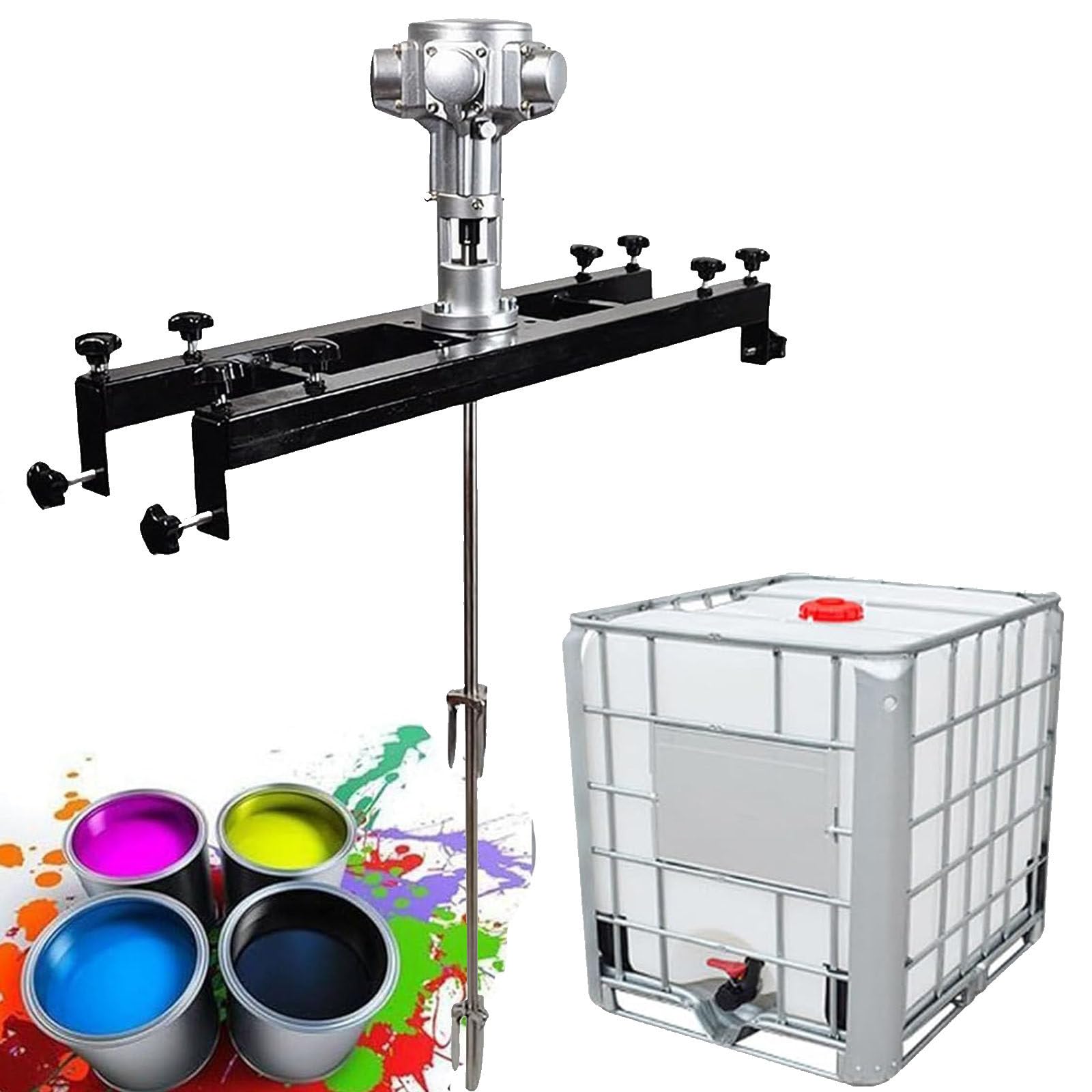 Sjdopulse Electric Tank Mixer, Commercial Paint Stirrer With Suspension Bracket, Paint Mixing Equipment, For Ink Dissolving Agitator