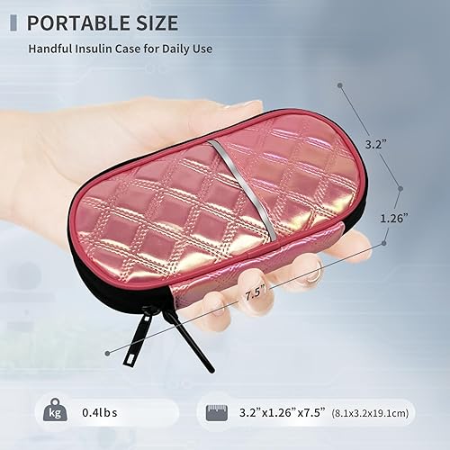 Miniatura 9 de Maletín de viaje con 2 paquetes de hielo aprobados por la TSA para bolígrafos de insulina y organizador médico diabético para diabetes y otros