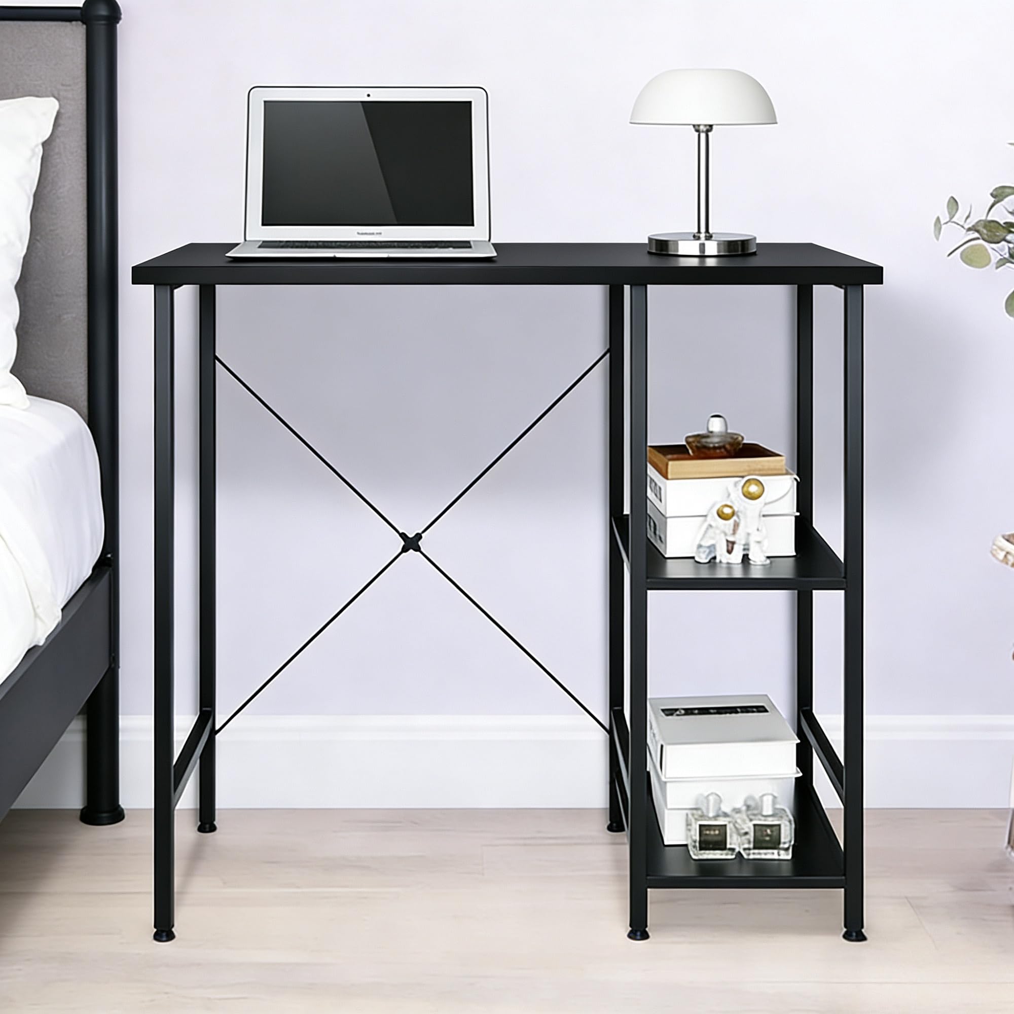 Amazon.com: ZENY Small Computer Desk with Storage Shelves, 36