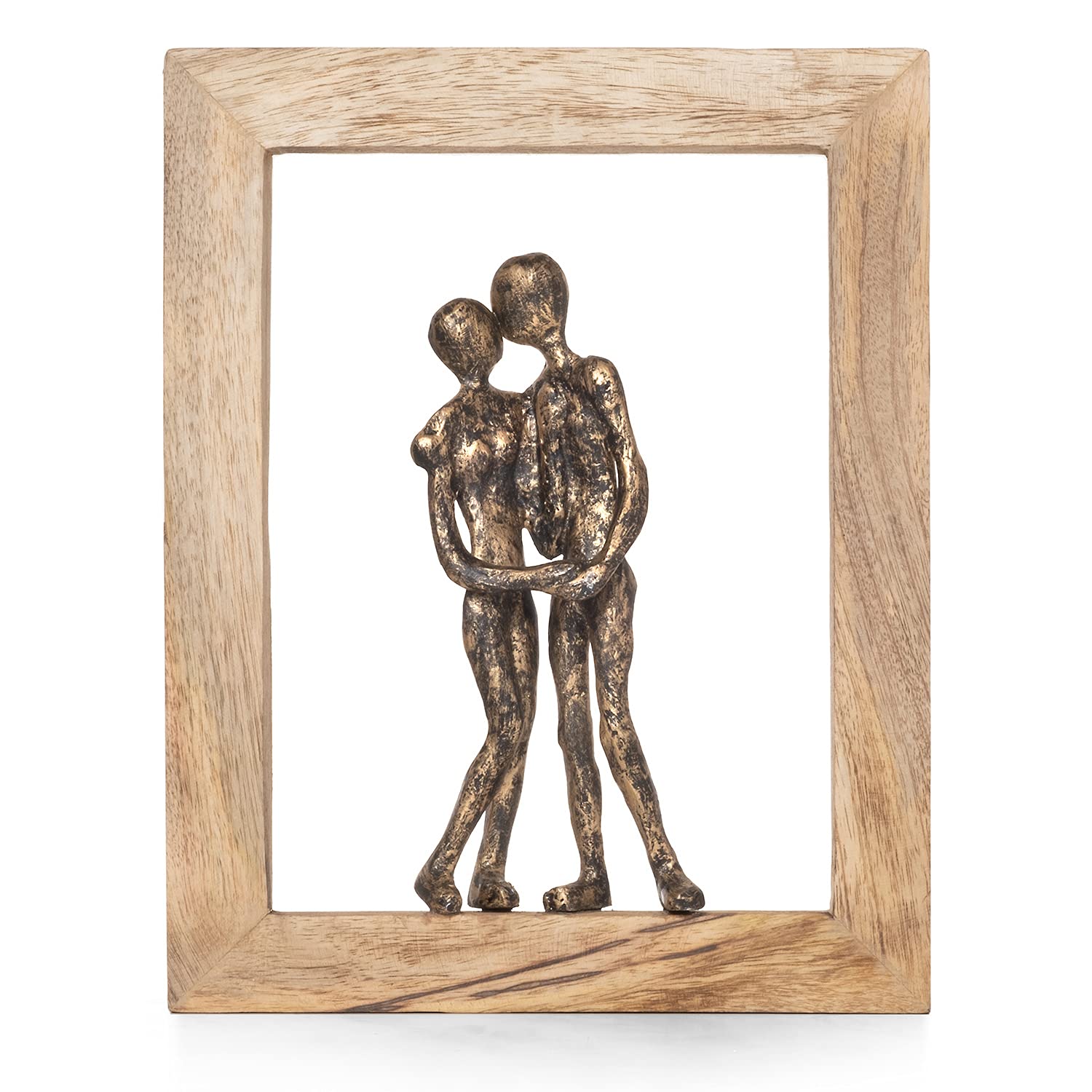 Moritz Scultura "Ich Liebe Dich | Coppia d'innamorati | Coppia di coppie | 23 x 3 x 30 cm | Personaggi moderni | Cornice da appendere