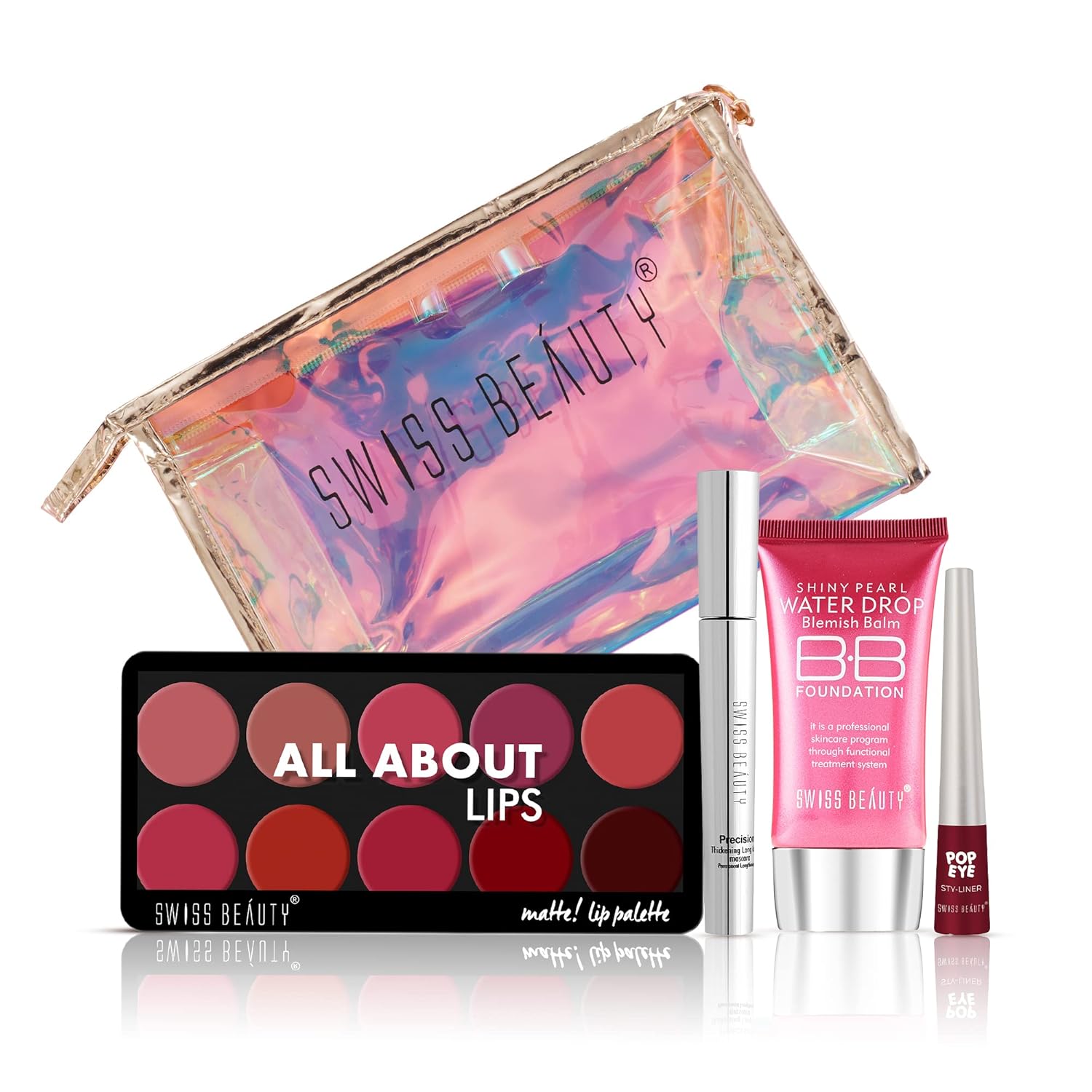 Swiss Beauty First Love DayNight Makeup Kit with pouch BB Foundation