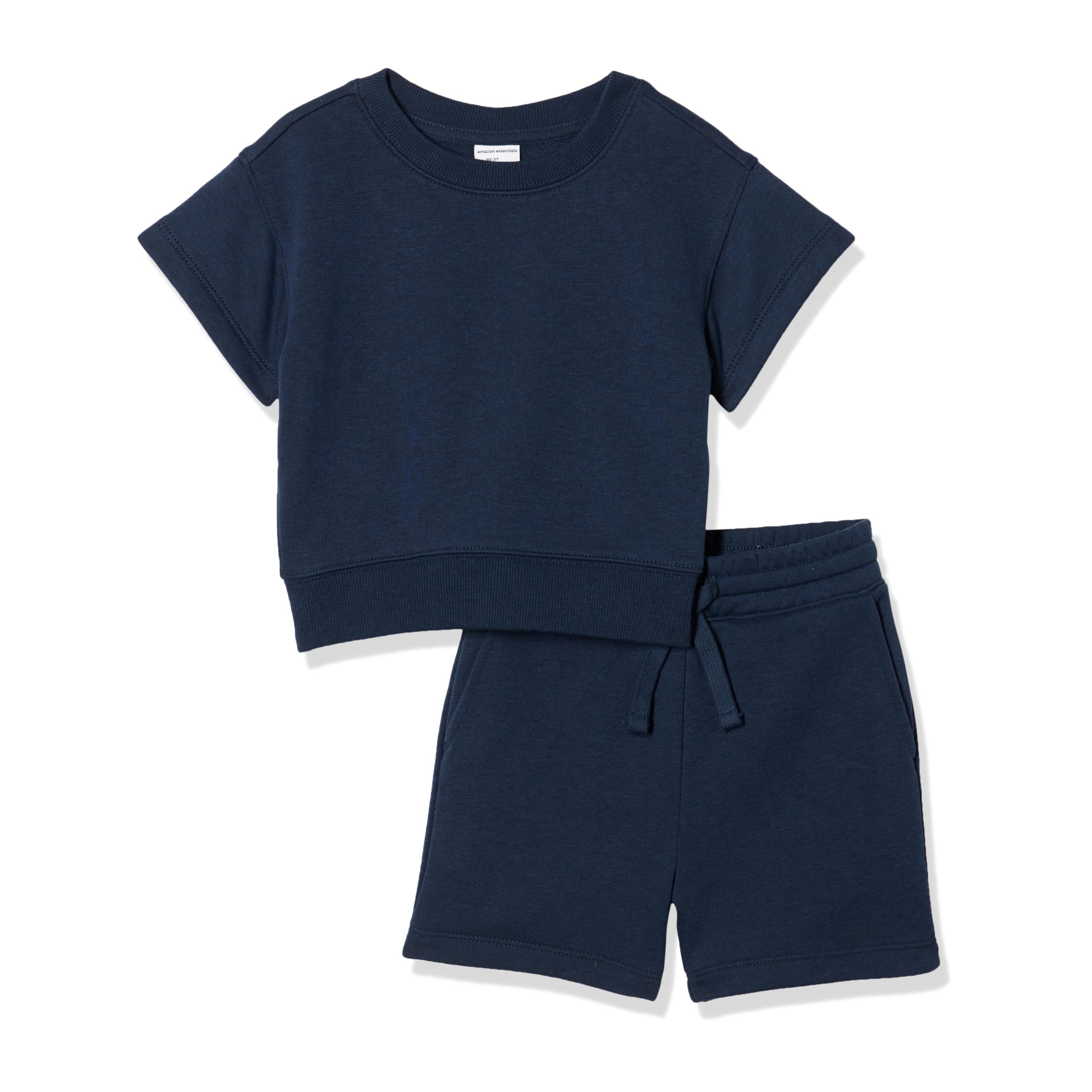 Amazon Essentials Ensemble Sweat-Shirt et Short à Coupe décontractée Garçon, Lot de 2