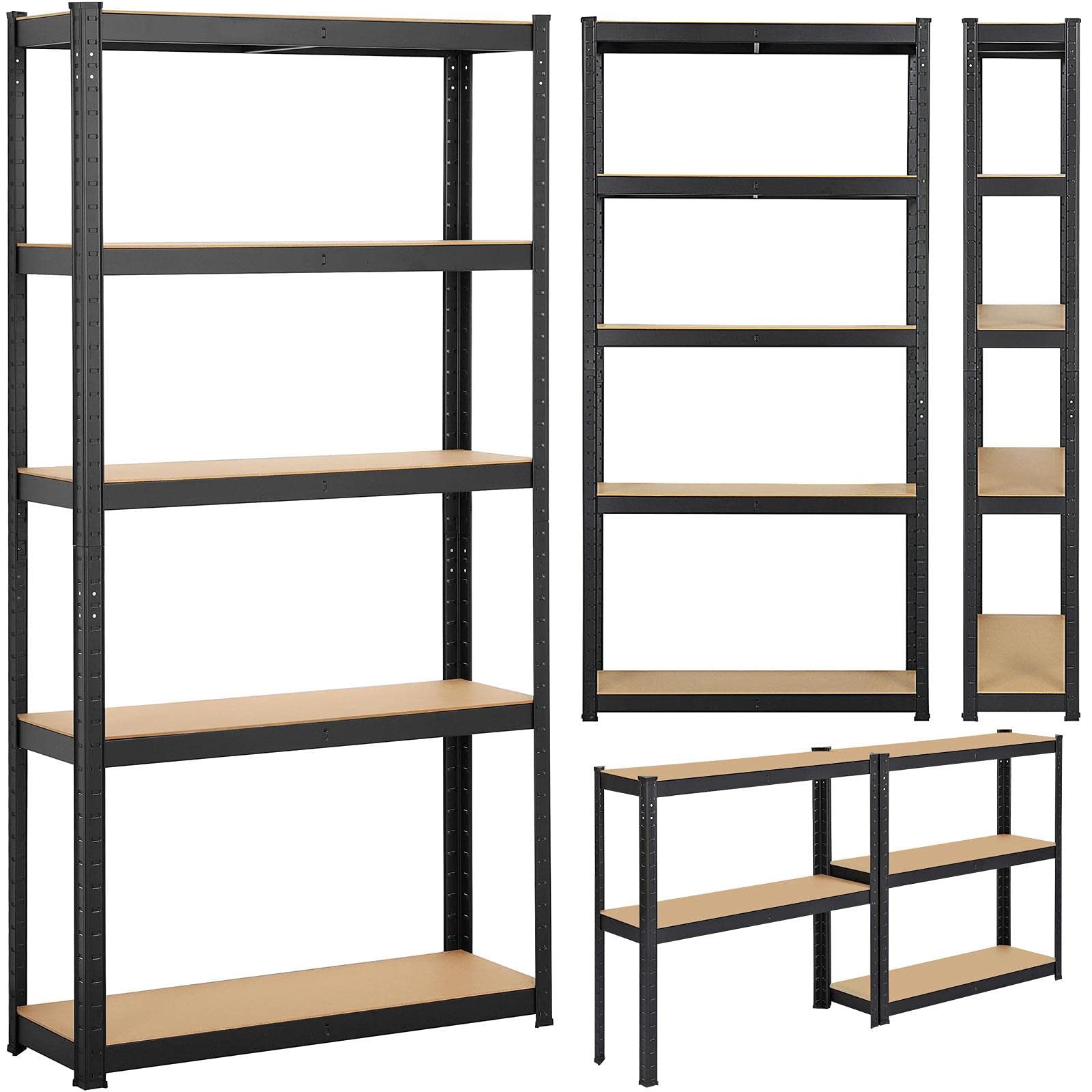 Yaheetech 5Shelf Shelving Unit Garge Storage Rack, Adjustable Heavy