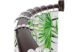 Curved Shower Curtain Rod 43-72 Inches Adjustable, Bronze