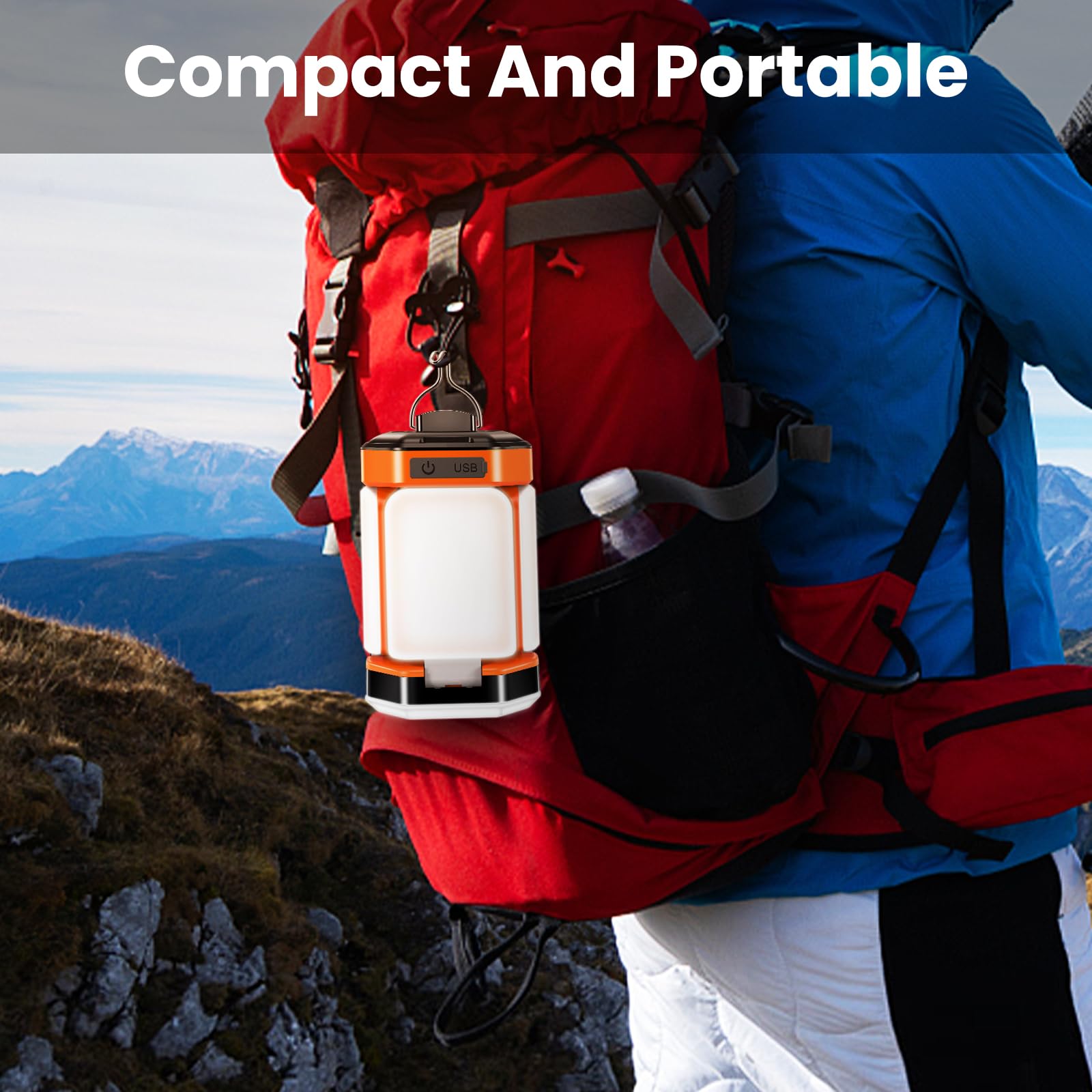 Camping Lantern, Rechargeable Camping Lights For Tents With 5 Modes