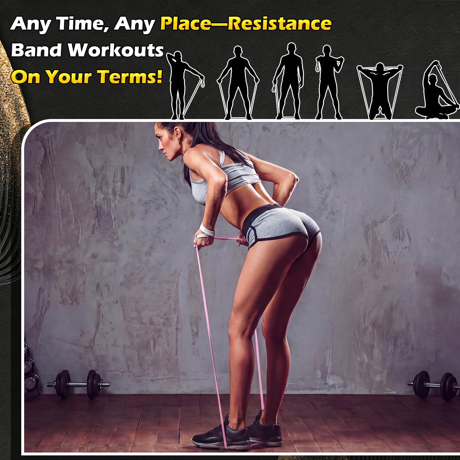 Seenelling 36 fasce di resistenza elastiche per allenamento a casa, palestra, allenamento della forza, yoga e esercizi fisici, per uomini e donne