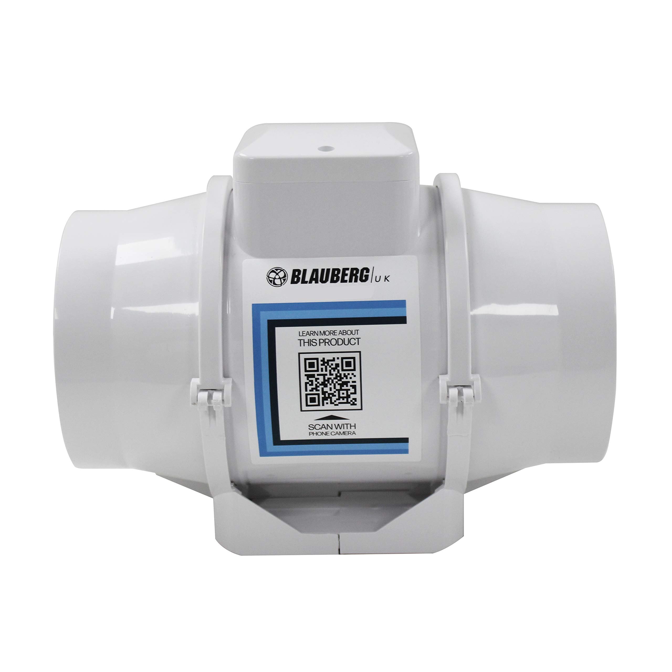 Buy 125 mm Silent Inline Toilet Ventilator Powerful Ventilation Damp Control 125mm In Line