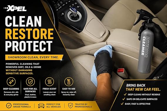 XPEL Interior Cleaner, 16 oz, Multi-Surface Auto Detail Spray Cleaner Kit