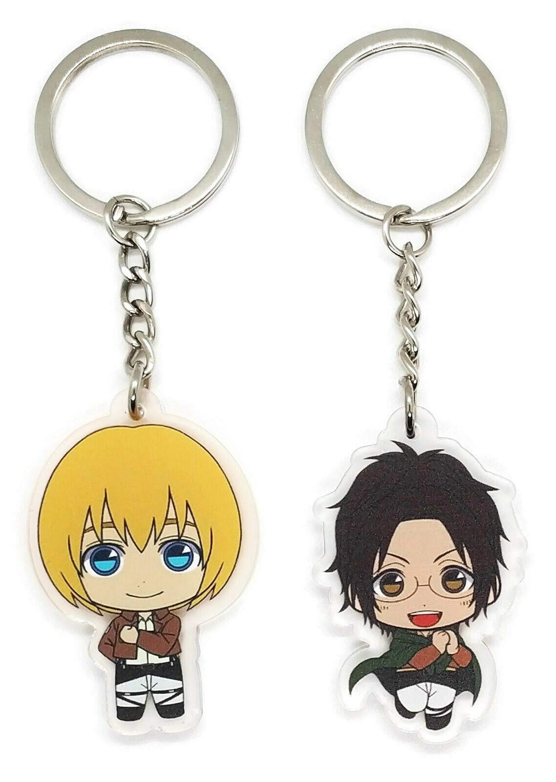 Inc. - Set of 2 AoT Titan Shingeki no Kyojin Acrylic Keychain Armin Arlert, Hange Zoe v1