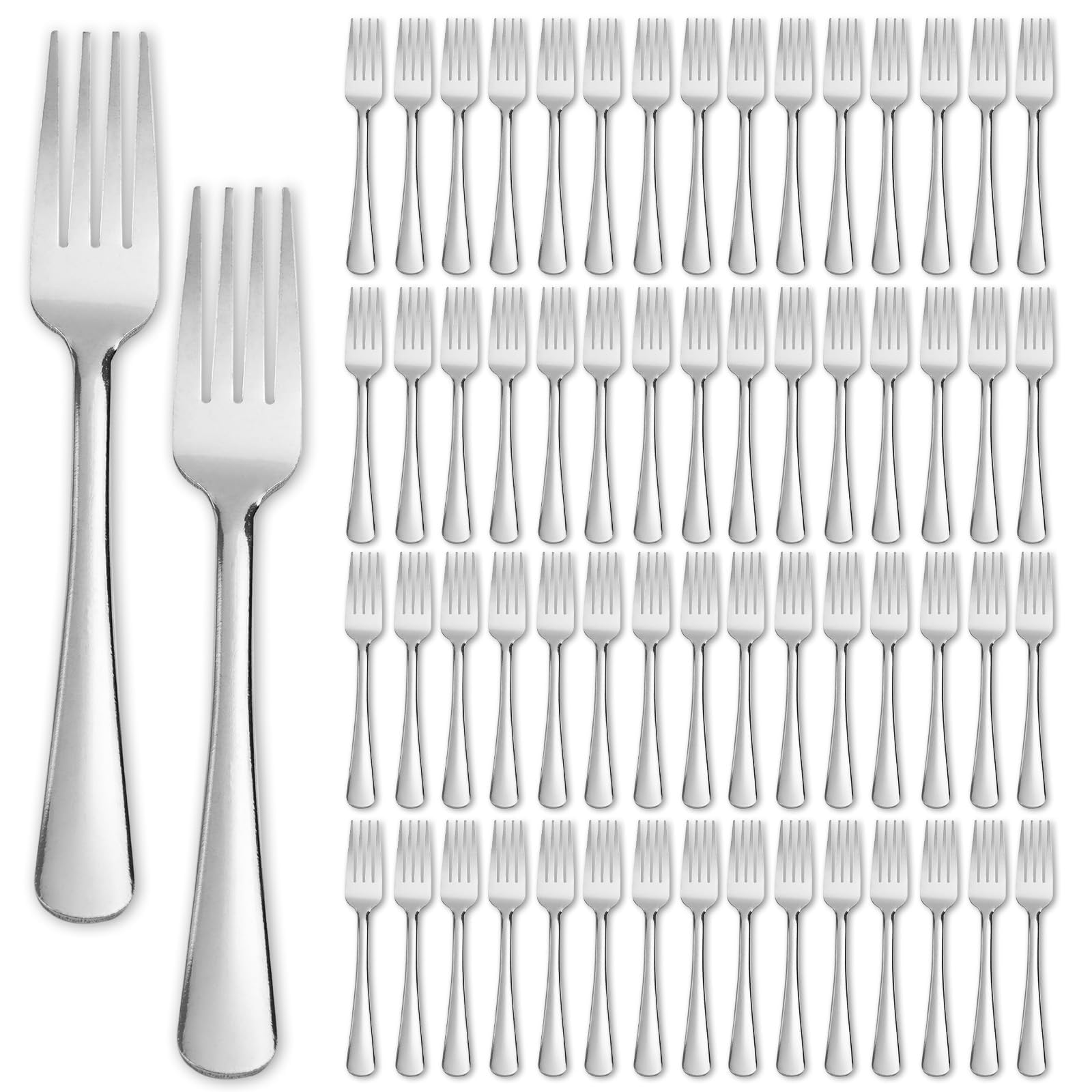 96 PCS Dinner Fork Set - Windsor Stainless Steel Silverware Fork 7.1 Inch with Dishwasher Safe Flatware Forks for 96, Table Forks for Home, Kitchen or Restaurant