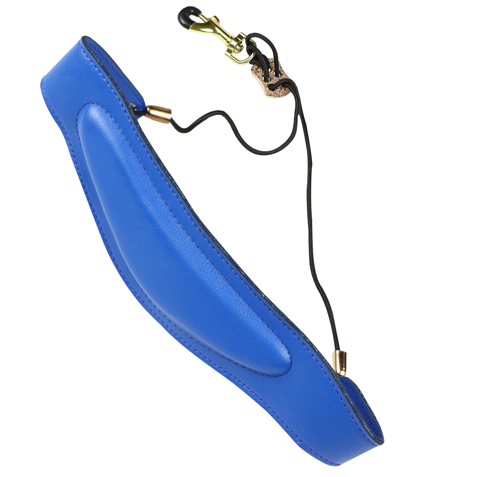 KUWAN Saxophone Neck Strap Soft Sax Leather strap Padded for Alto Sax Tenor Clarinet Baritone Soprano Horn Music Instrument (1, BLUE2)