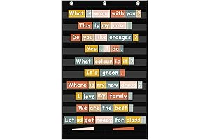 Classroom Standard Pocket Chart - Wall Display with Words and Sentence Strips