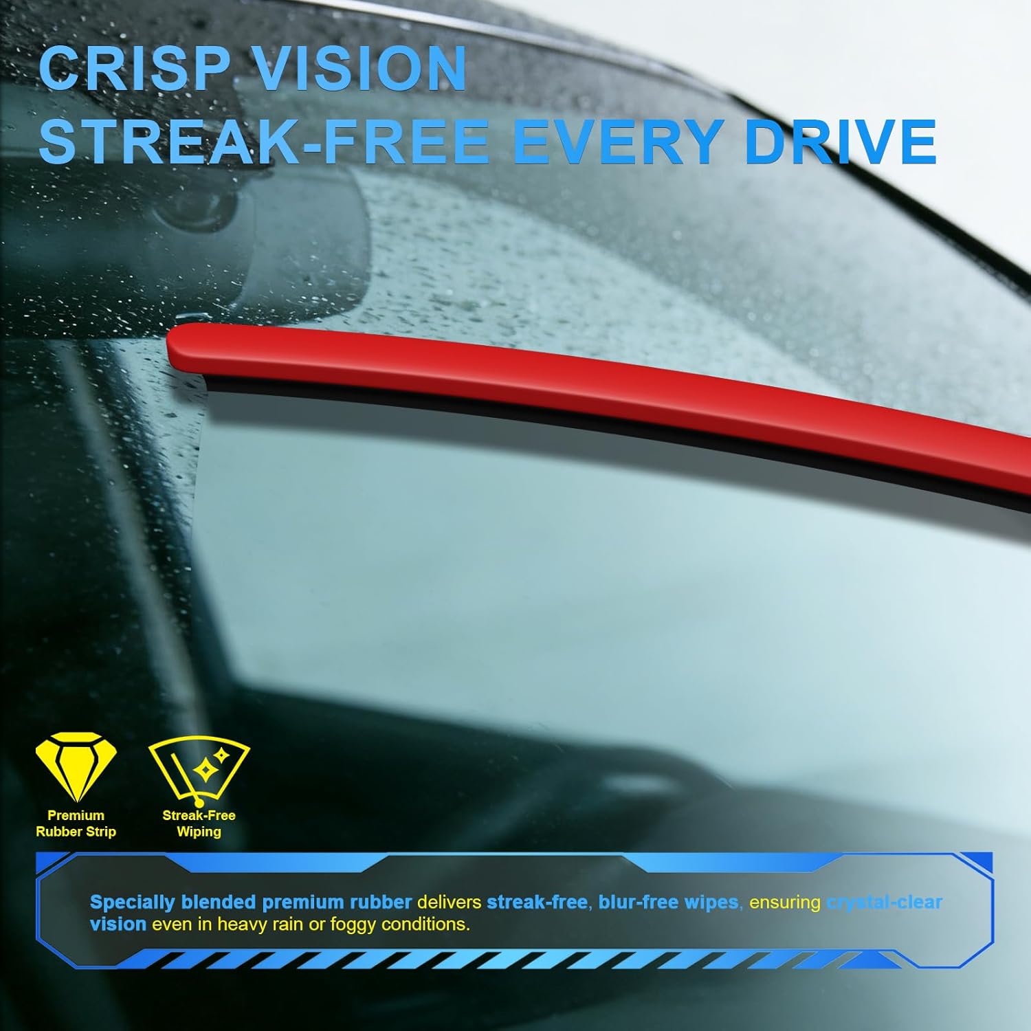 CJPPPZIW® Windshield Wipers -22"+22" Replacement for Chevrolet Chevy Suburban 2015-2020/Tahoe 2015-2021/Express 2500 3500 1996-2025,OEM Quality Premium All-Season Red Wiper Blades (Set of 2)