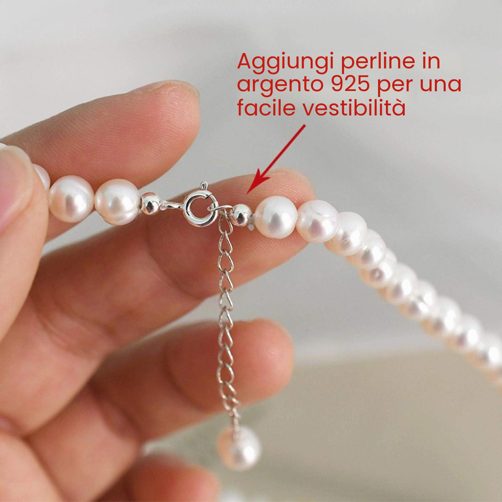 LOKILOKI Collana Girocollo con Perle d'Acqua Dolce Naturale 6-7mm Gioielli in Argento Sterling 925 per Le Donne Regalo Tendenza Nuova Moda