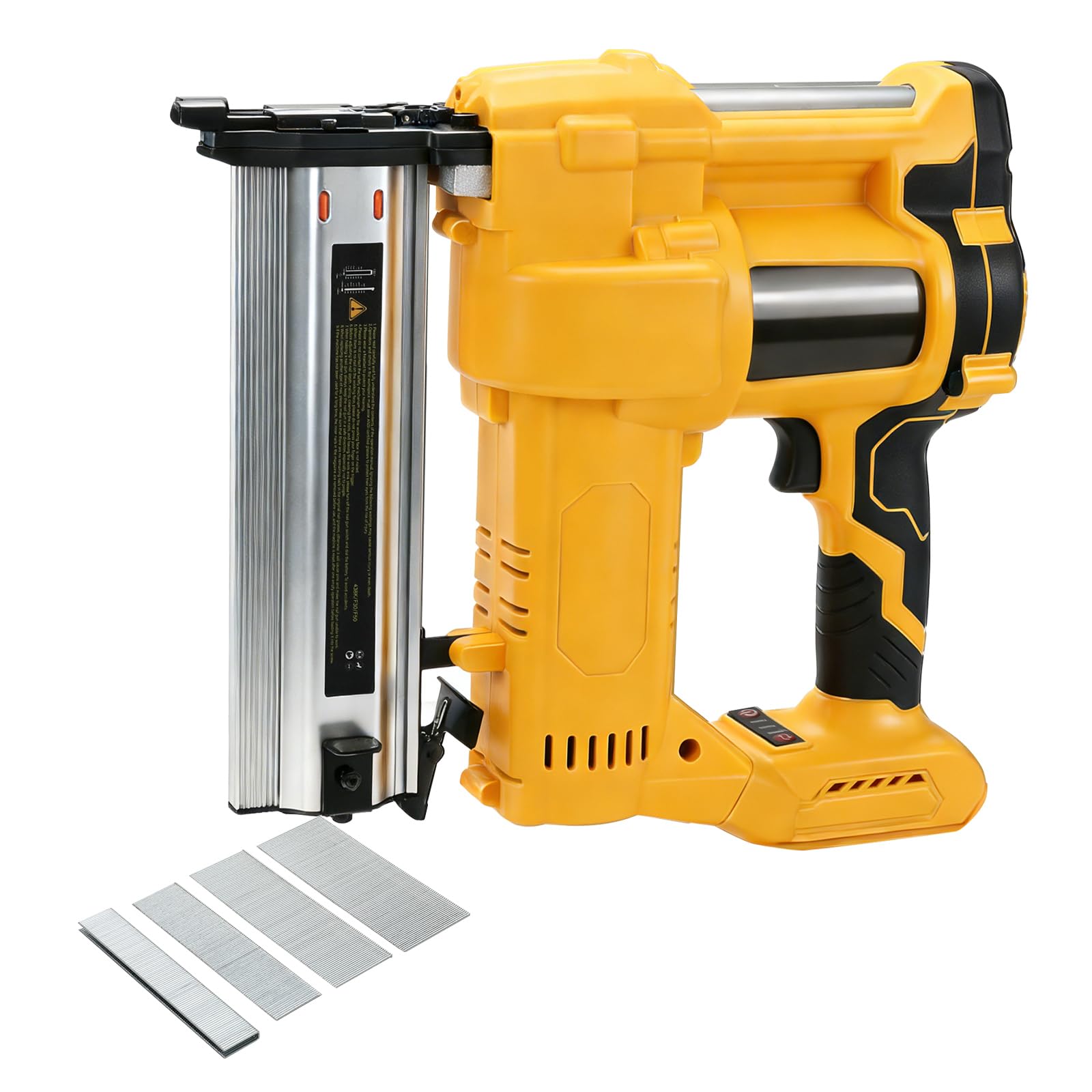 Clavadora inalámbrica de 2 pulgadas de 18GA compatible con Dewalt 20 V, pistola de clavos 2 en 1 sin escobillas y pistola de grapas con clavos F50 y grapas K440 para carpintería en el hogar
