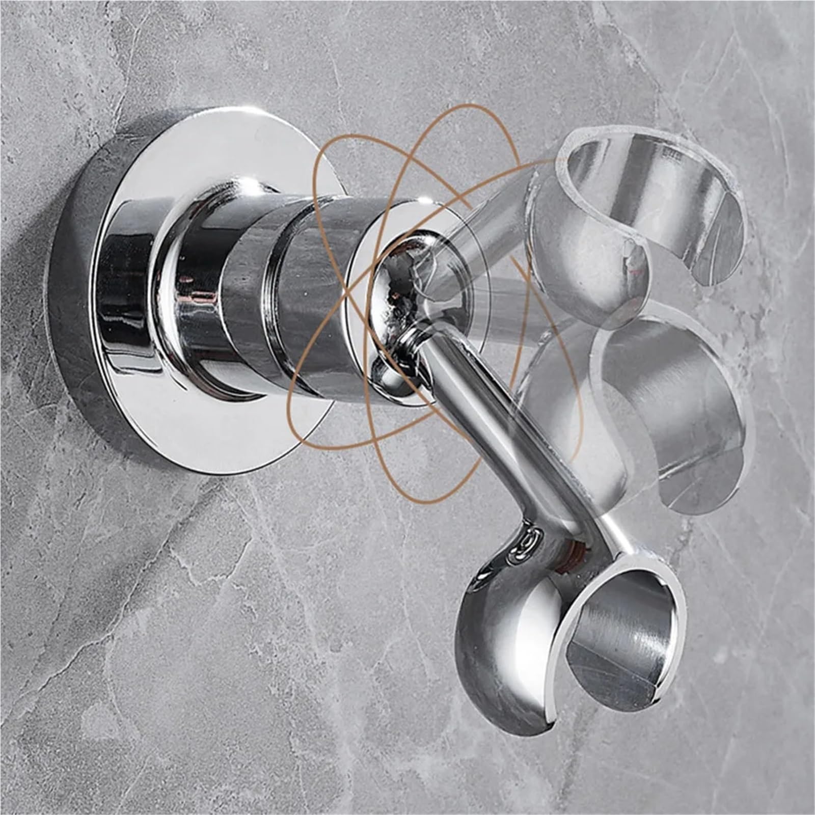 soporte de regadera 1 soporte for cabezal de ducha con tornillo ajustable 360 grados, for mano for baño(Black)