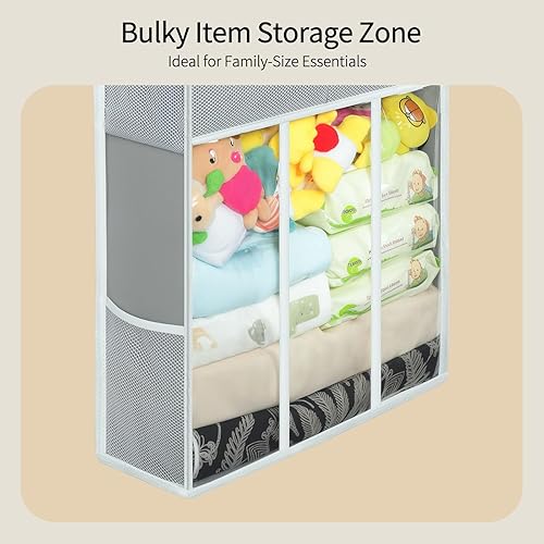 Miniatura 5 de Yecaye Organizador de 6 niveles sobre la puerta con contenedor desmontable, organizador colgante de puerta con ventanas transparentes,