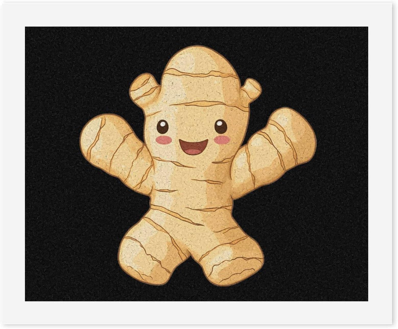 Cute Ginger Root Funny Paint by Numbers Kit for Adults Cotton Digital Oil Painting Home Wall Decor Gift 40x50cm