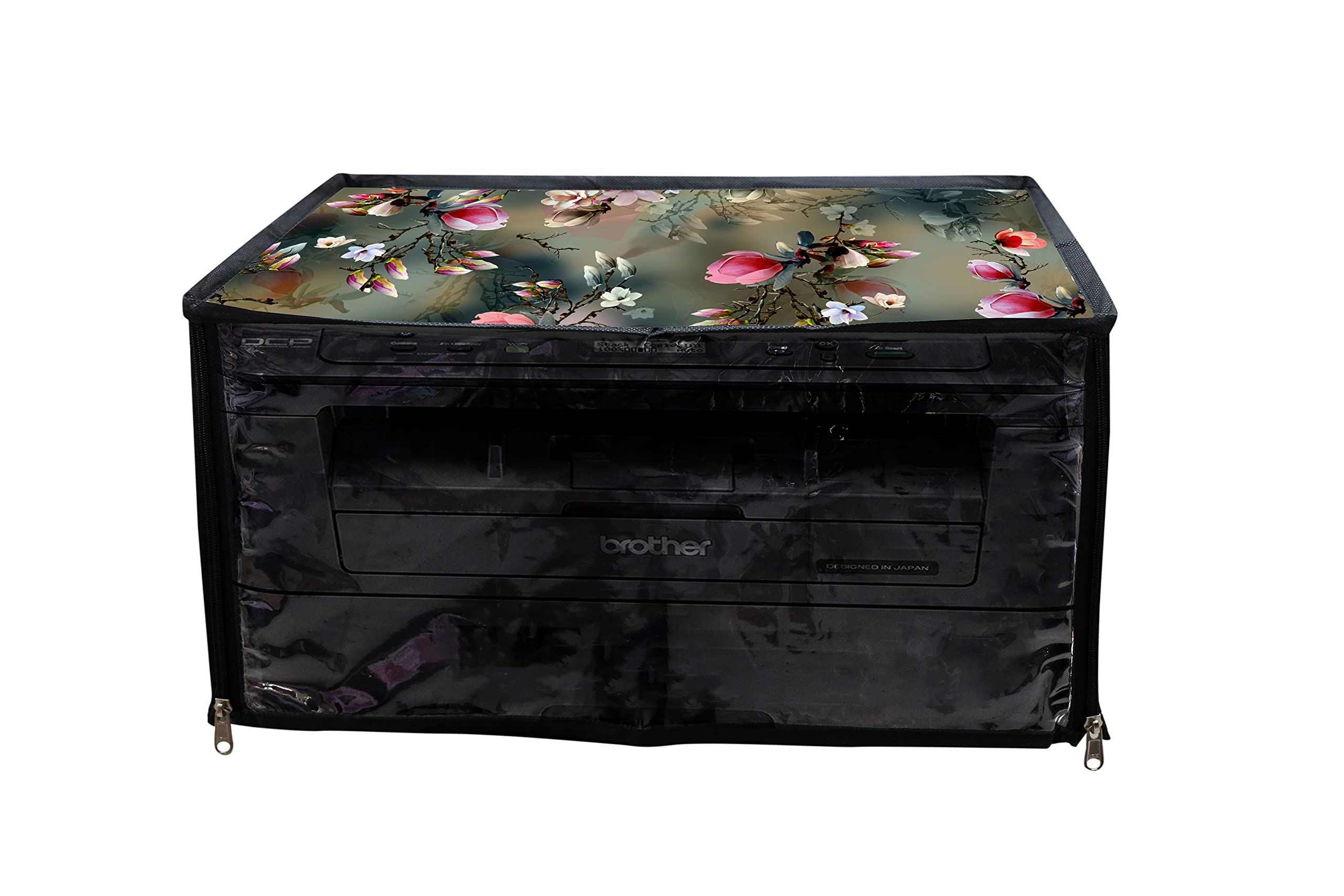 Prozone New Designed PVC Printer Cover,Dust Proof Water Proof Washable Printer Cover for Brother DCP-L2541DW Printer with Zipper for Dust Protection (Flower & Multi) (B0BY92R5QB) Amazon Price History, Amazon Price Tracker