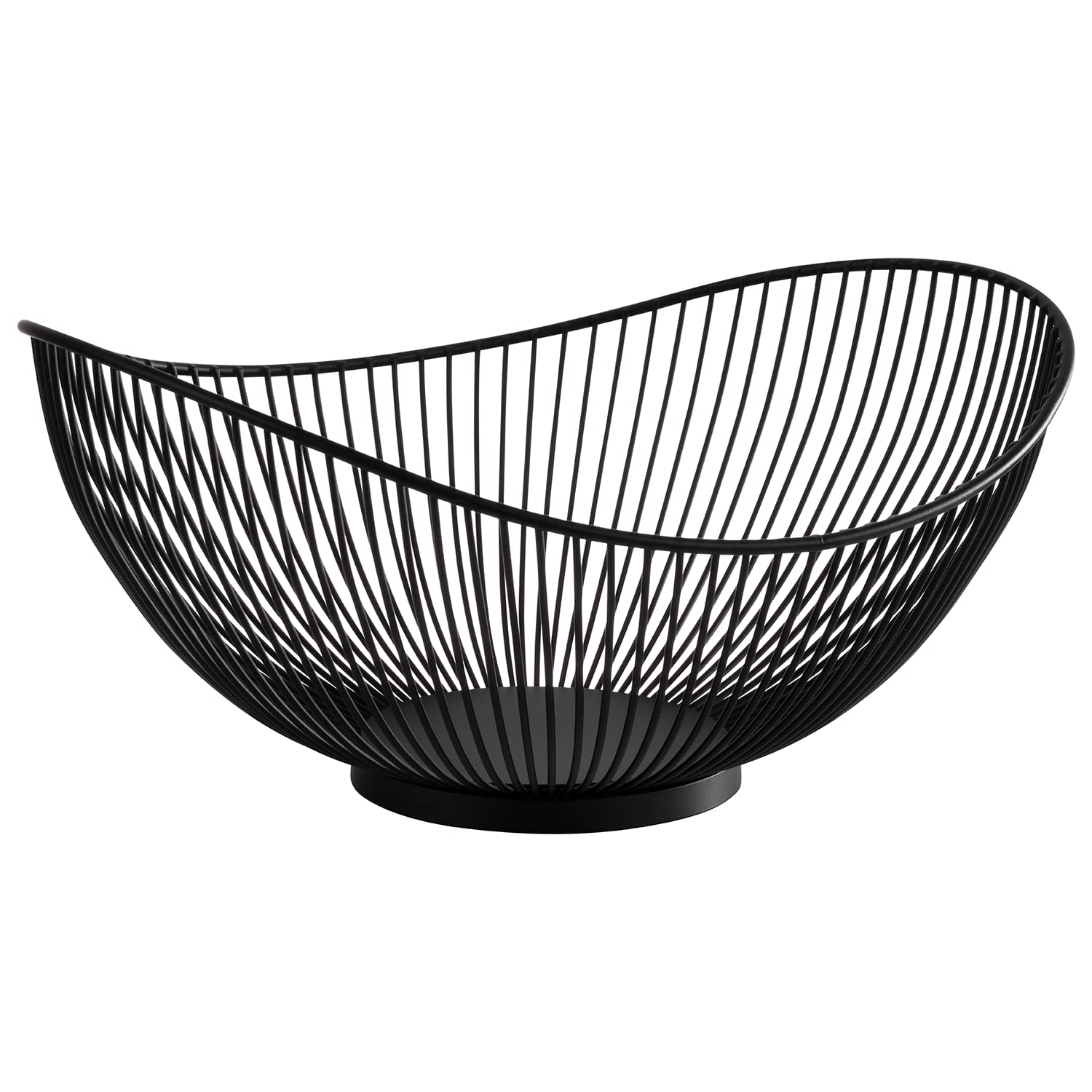 APS 30424 Panier SVART, métal, noir, 29,5 x 25,5 x 13,5 cm