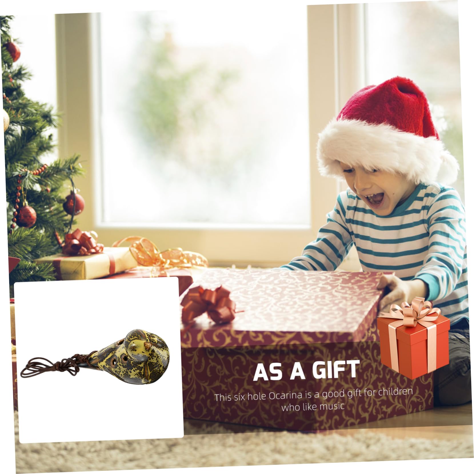 Yardwe Beginner Ocarina Instrument c Key Ocarina White Porcelain for Boys and Girls Musicians