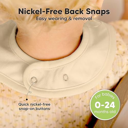 Miniatura 6 de KeaBabies Paquete de 8 baberos orgánicos para bebés para niños y niñas - Baberos súper absorbentes de algodón para bebé niña y niño, baberos para