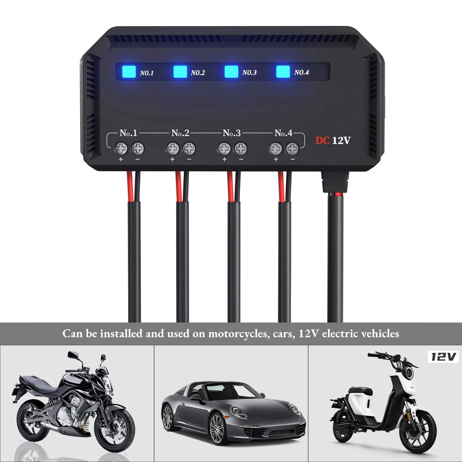 Bornier De Moto, Kit De Boîte De Batterie De Bloc De Relais Universel 12V 20A Avec Voyant LED Pour Voiture - Bricolage