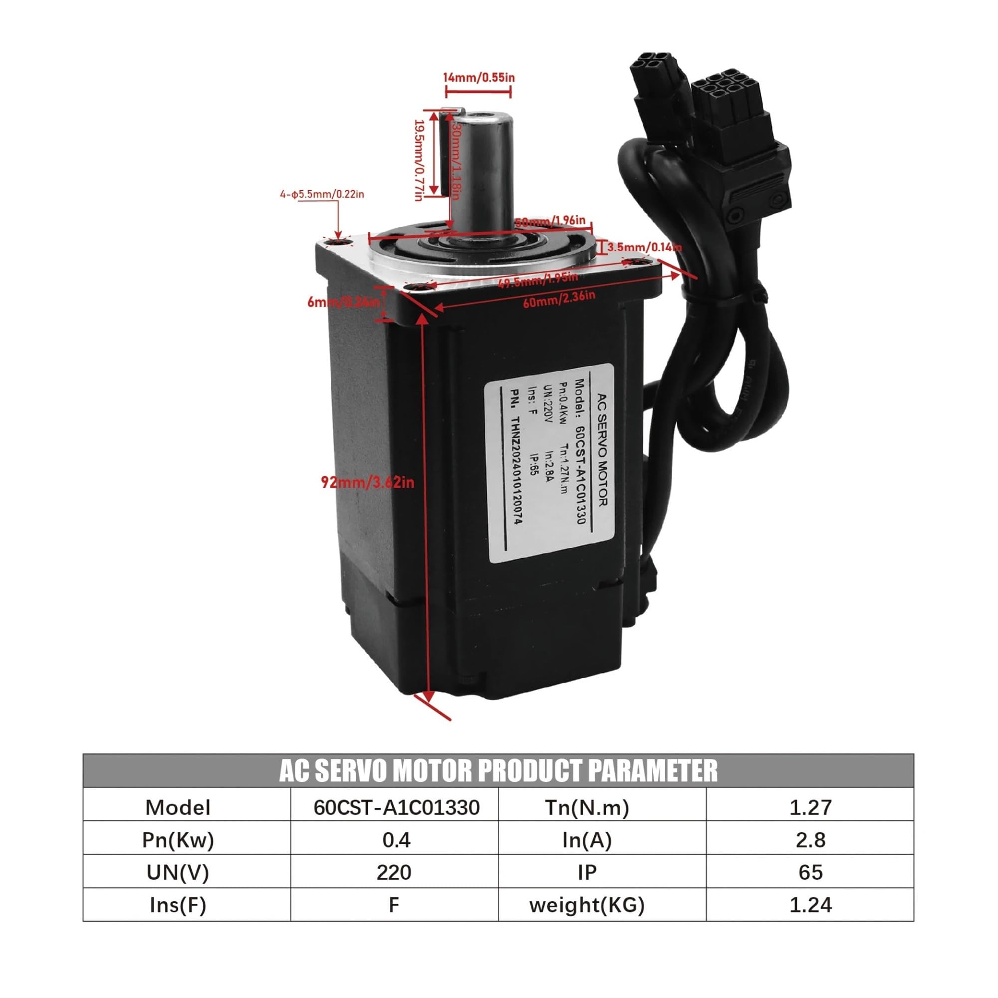 Genérico Kit De Servomotor 400/750W 3000RPM RS485 220V CNC