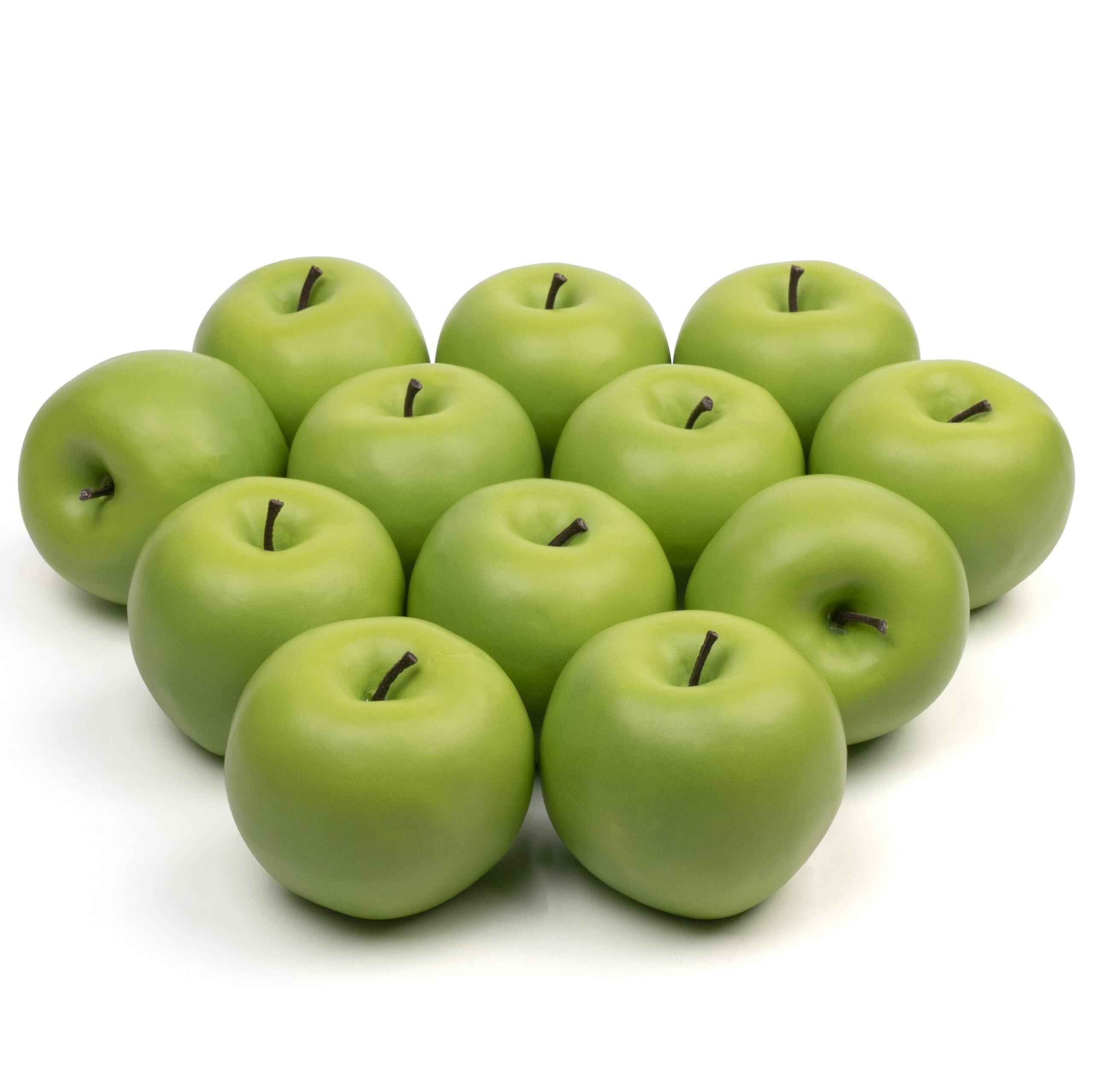 CVdrtyED Reusable Artificial Fruit Display Artificial Apples, 12 Pieces, Simulated Fruit, Suitable For Home And Holiday Decorations Kitchen Ornaments(Grün)