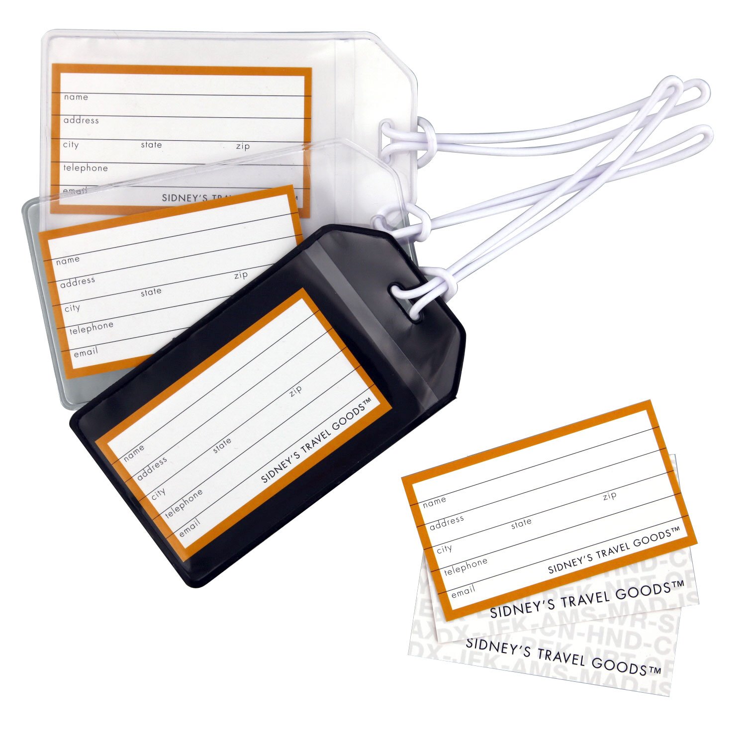 Standard Airport Luggage Identification Tag - Soft Vinyl (Pack of 3)