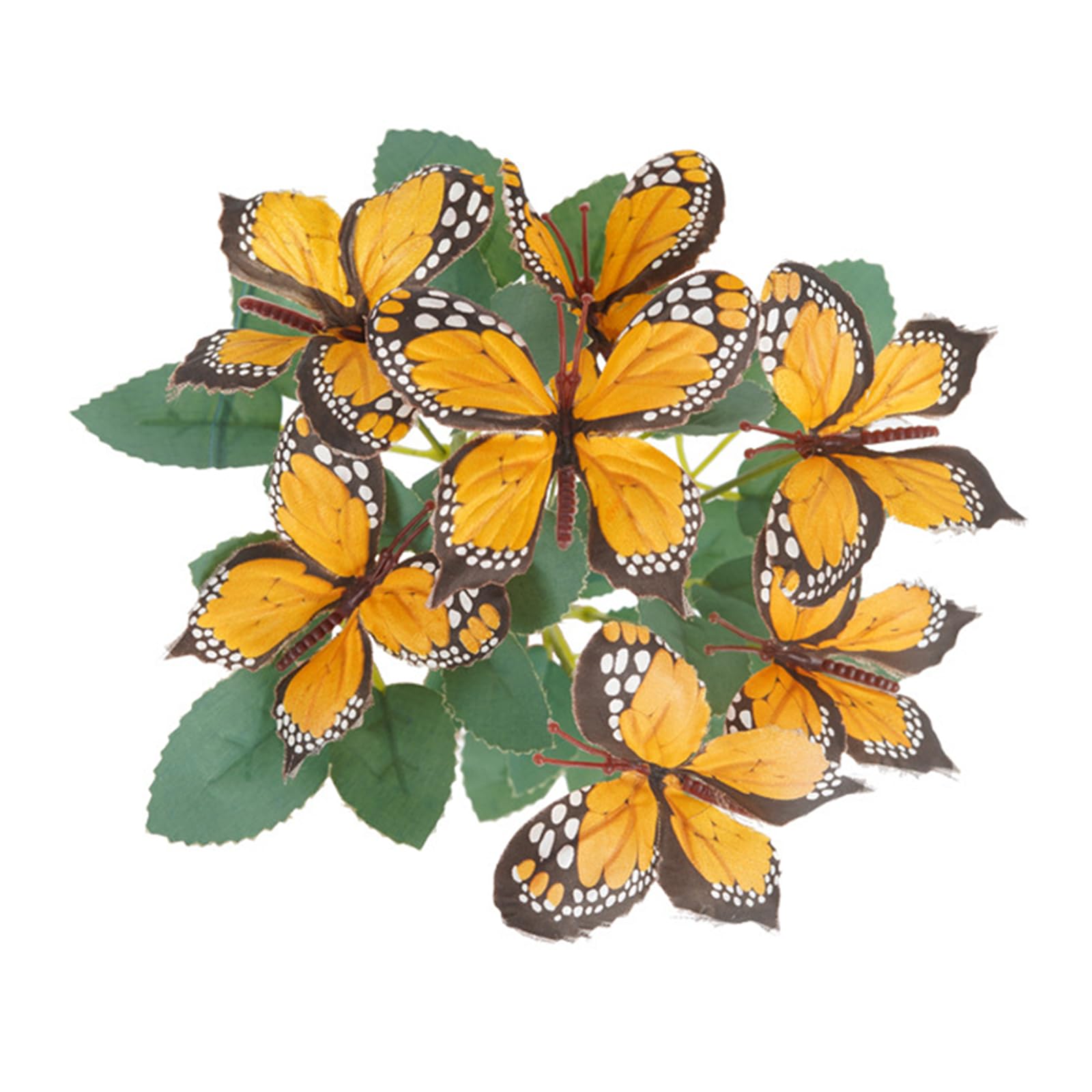 Tsophreniq Realistic Butterfly Faux Flowers with 7 Blooms Sturdy Home Decors for Desk Table Centerpieces Event and Festival Displays Artificial Butterfly Flowers