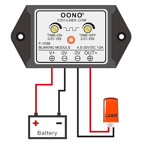 Miniatura 2 de DC 4.5-30V 10Amp Módulo intermitente parpadeante, normalmente abierto