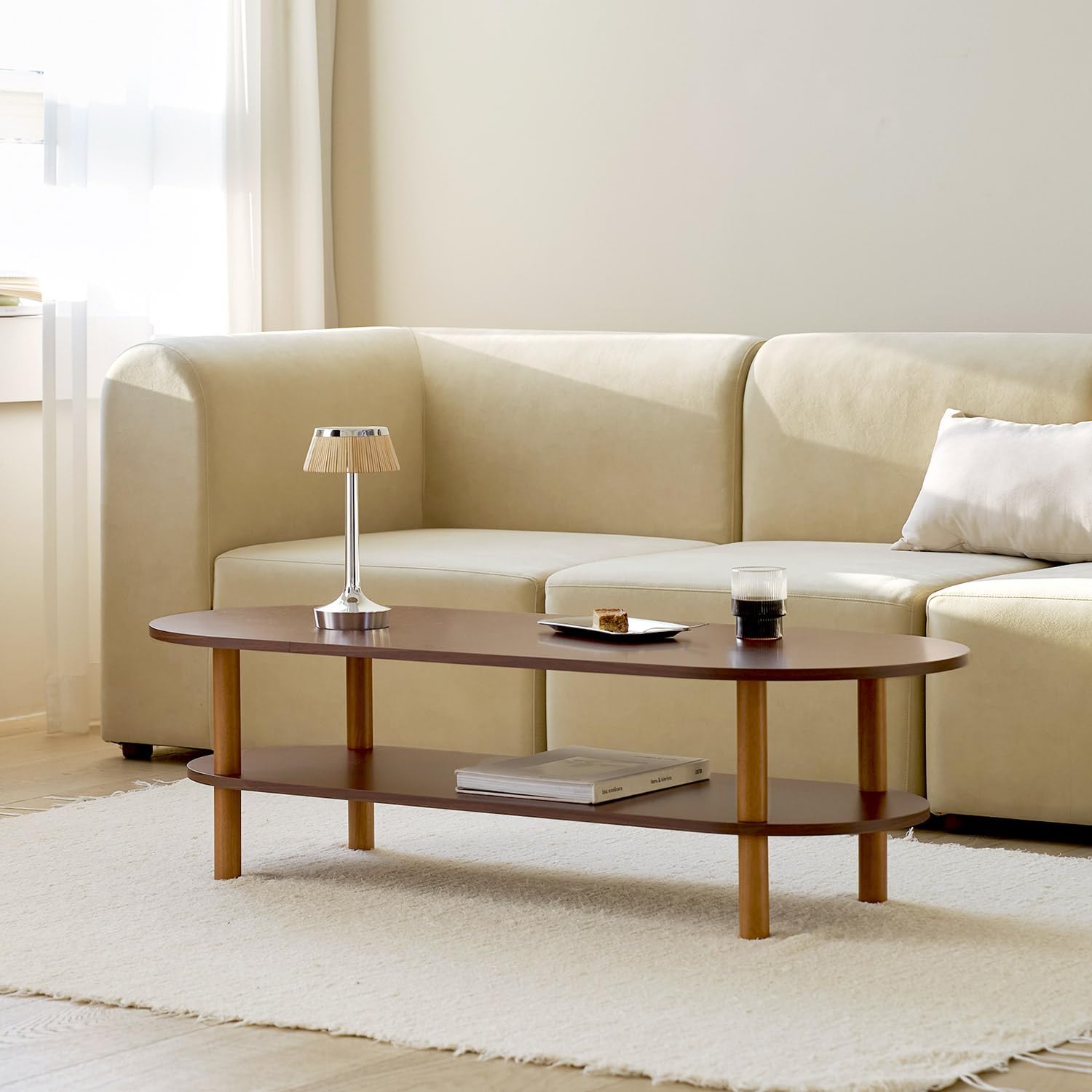 Amazon.co.jp: 【Roomnhome】バルト棚付テーブル 棚付きテーブル
