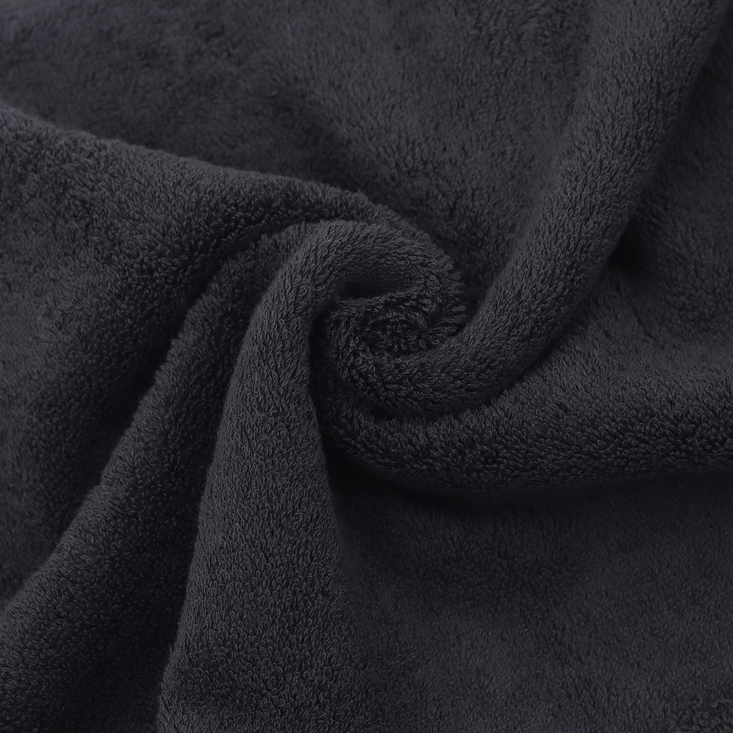 Toalla de mano monogramada, regalo personalizado, 40,6 x 76,6 cm, letra blanca bordada con diseño de corona en toalla negra, extra absorbente, 100% algodón turco, acabado de rizo suave, inicial A