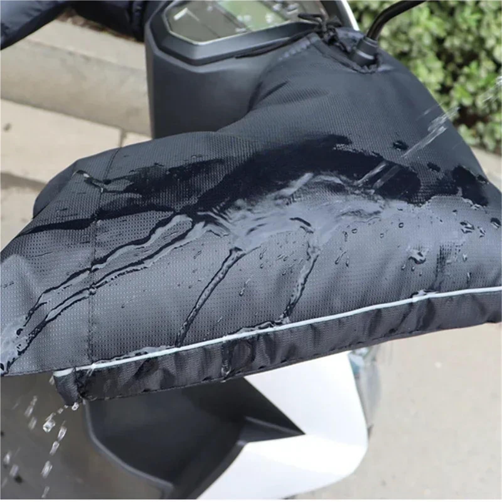 Rękawiczki na kierownicę, Pasek odblaskowy Ciepła osłona uchwytu do jazdy na motocyklach i skuterach(Black Small mouth)