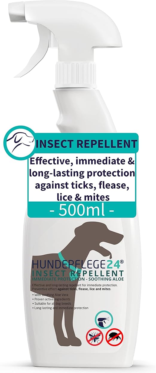 HUNDEPFLEGE24 Dog Flea Spray for dogs & cats 500ml Immediate