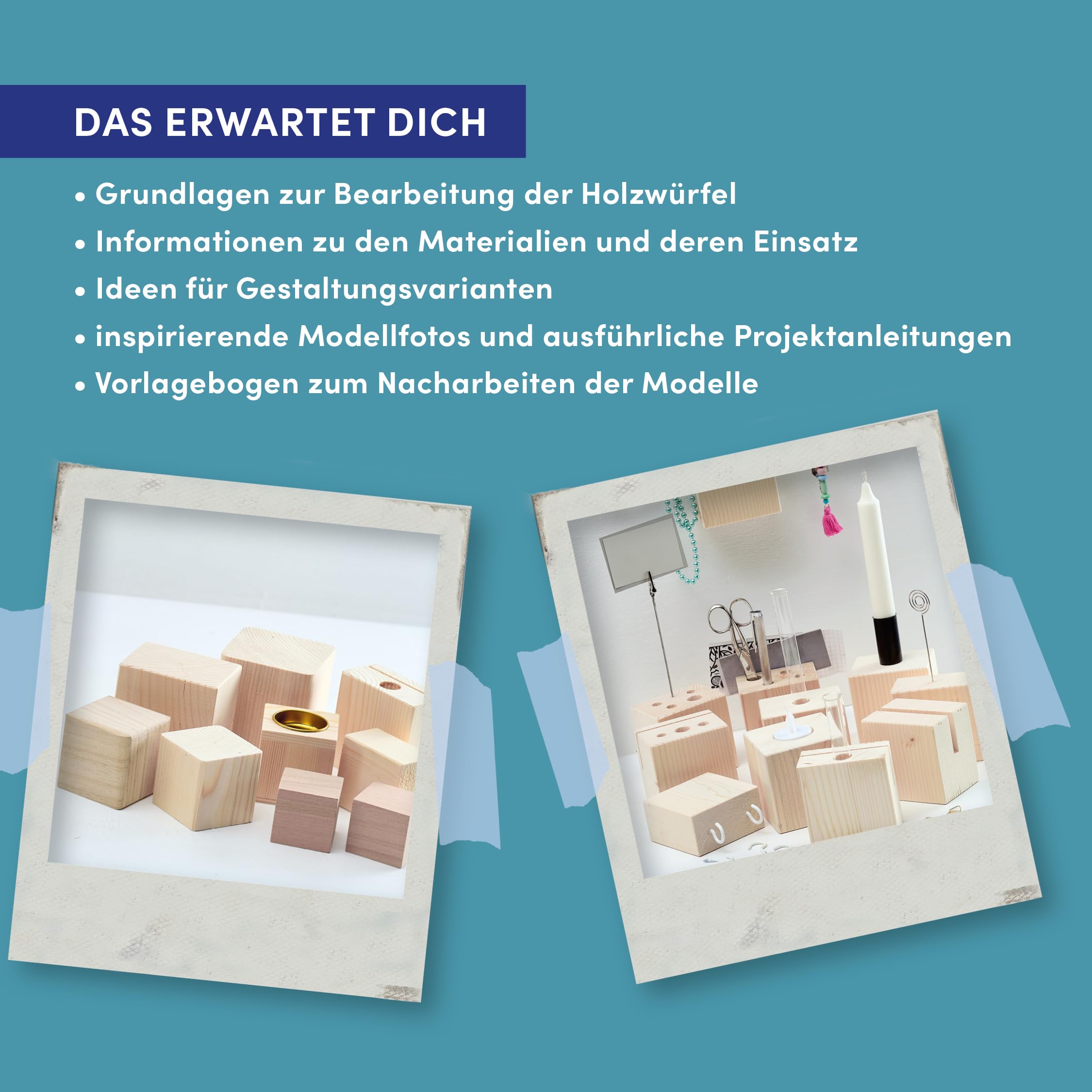 Die Würfel-Bande: Süße und praktische Tierfiguren aus Holzwürfeln