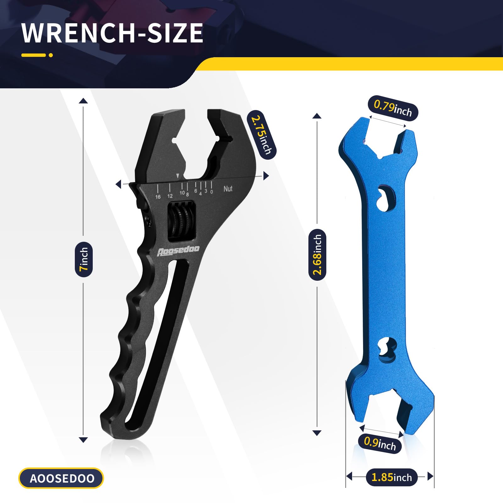 Slangfitting moersleutel, verstelbaar voor slangadapters einde